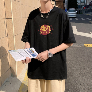 505-1-Y058短袖情侣装超火夏季薄款2021红潮牌绿色图片