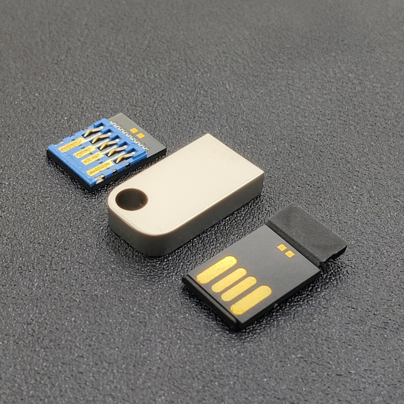 U盘外壳配件diy 金属 32G 64G U盘 外壳适用短款黑胶体2.0 3.0