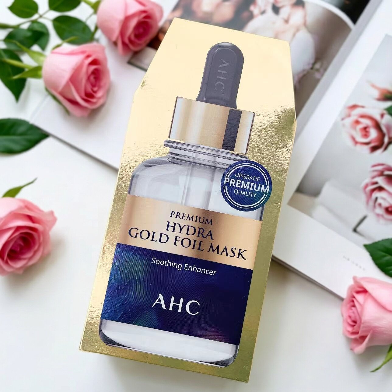 韩国正品AHC 24k黄金锡纸面膜抗衰老紧致肌肤补水保湿滋润护肤5片