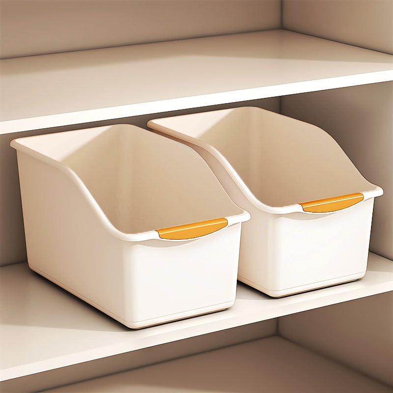 厨房收纳盒橱柜杂物整理盒带滚轮