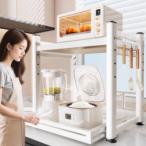 抽拉式微波炉置物架可放电饭煲