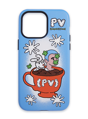 Paper voice早茶任务手机壳 韩国进口菲林磁吸二合一适用于苹果iPhone17高级小众原创ins风咖啡小狗全包磨砂