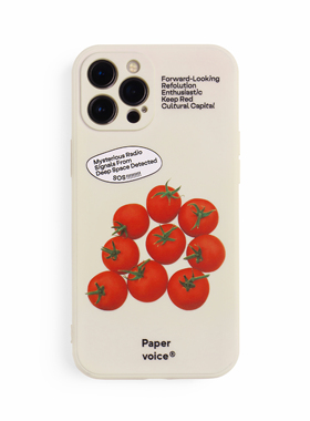 Paper voice原创意面番茄百搭硅胶适用于苹果手机14promax手机壳 ins风时髦小众多巴胺氛围感