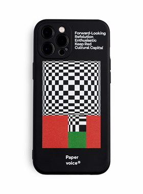 Paper voice原创奇域欧普棋盘硅胶手机壳百搭适用于苹果Iphone13 ins风时髦小众多巴胺氛围感