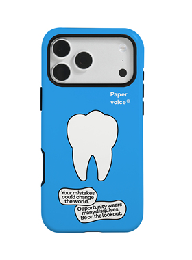 Papervoice原创牙齿手机壳适用于苹果17pro max防滑百搭耐脏双层韩国菲林款式