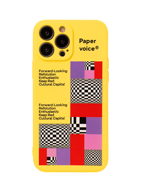 Paper voice原创奇域欧普柔软百搭适用于苹果手机13promax手机壳 ins风时髦小众多巴胺氛围感