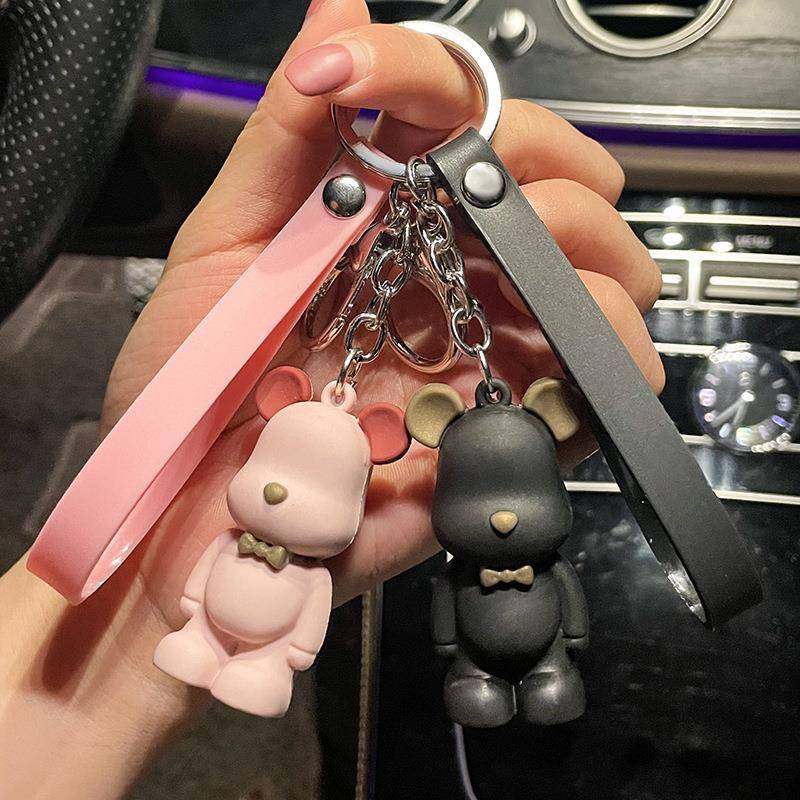 pvc软胶暴力熊钥匙扣挂件创意小熊公仔义乌小商品钥匙链挂饰