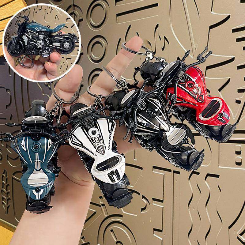 创意潮流回弹哈雷摩托机车公仔卡通汽车精致包包小礼品挂件钥匙扣
