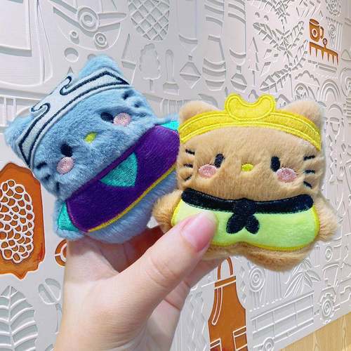 卡通嘻游记毛绒胸针配饰可爱背包挂件娃娃公仔玩偶diy配件小挂饰