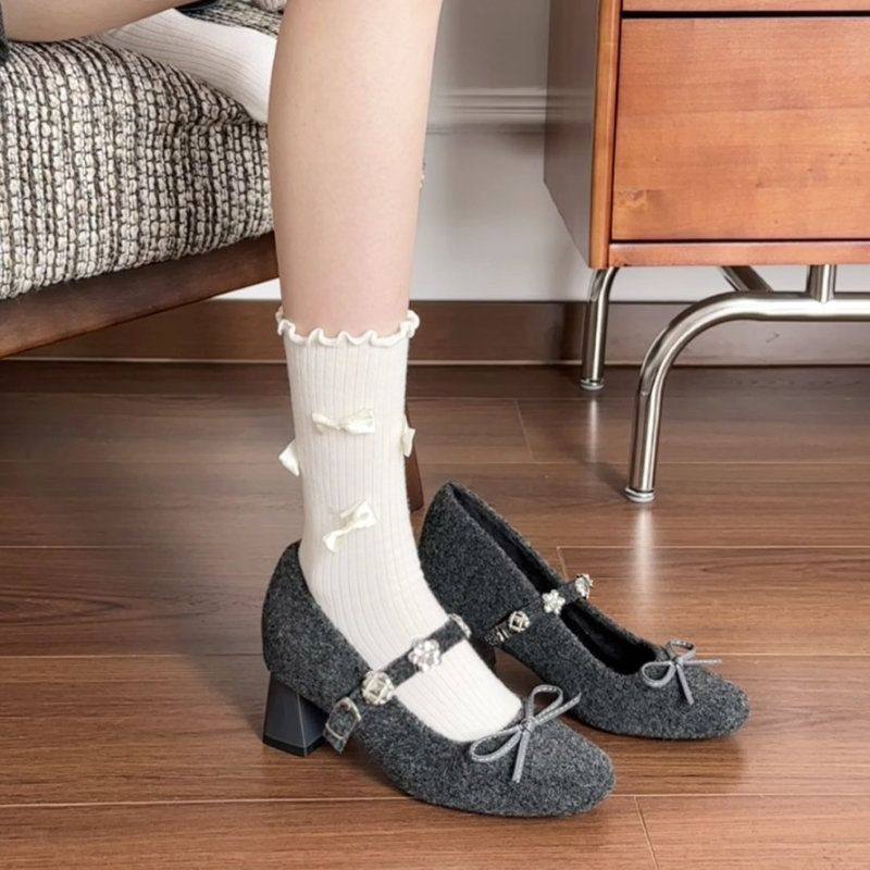427-L42-Z92内增高8cm2025秋冬新款圆头女士毛毛时装粗跟女单鞋,女鞋,浅口单鞋,淘宝优惠券,粉丝福利购,淘宝优惠卷
