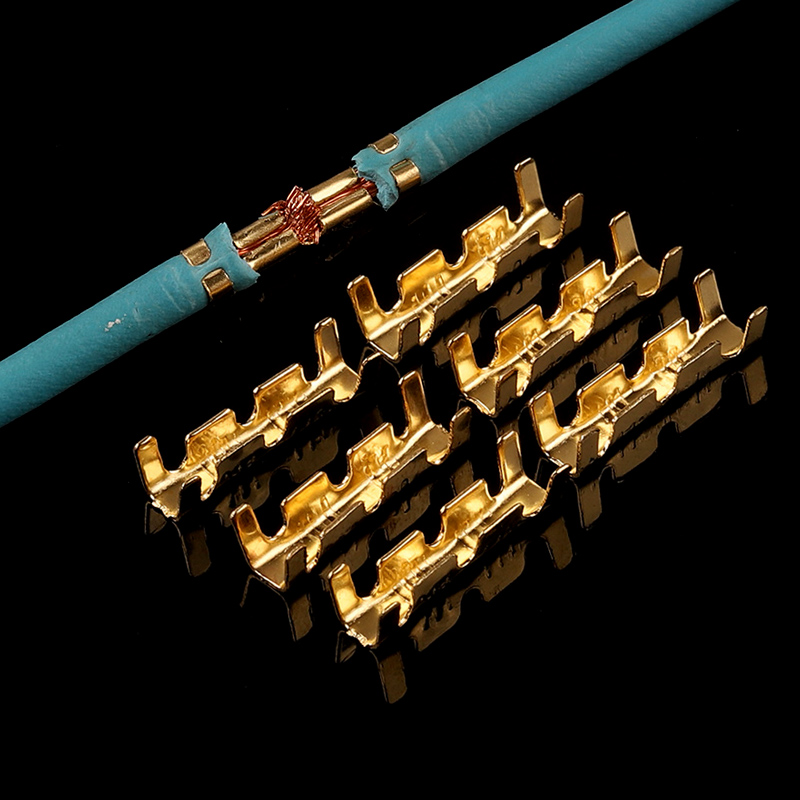 U形端子接线片冷插入连接器冷端压线扣电线并线连接中间对接头铜 电子/电工 接线端子 原图主图