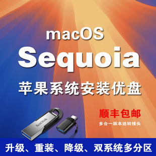 苹果电脑macOS双系统安装U盘 多分区15.7 M芯片恢复启动 重装闪迪