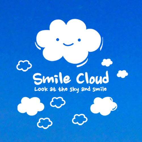幼儿园贴可爱笔记本贴玻璃镜子窗户卡通墙贴冰箱贴橱窗贴微笑云朵
