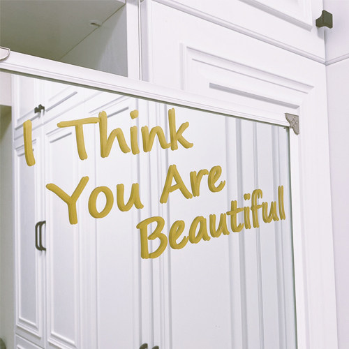 you are beautiful个性文艺简约ins风墙贴纸装饰 卧室沙发背景贴