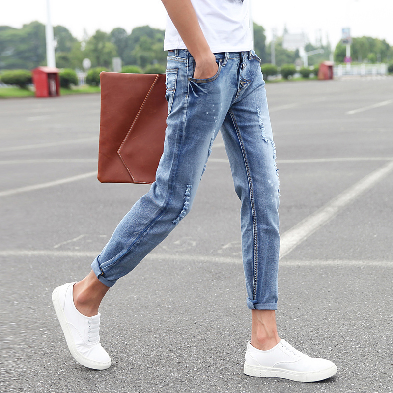 Jeans pour adolescent pieds Slim pour été - Ref 1470213 Image 1