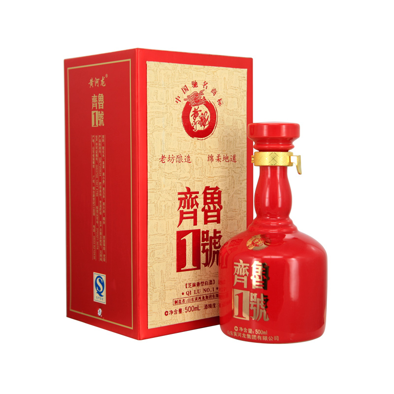 黄河龙53度齐鲁一号 芝麻香型纯粮酒 山东淄博特产