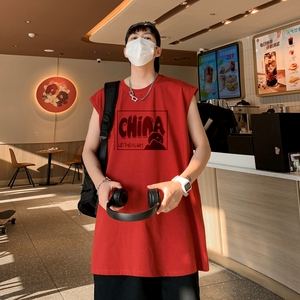 TW7007P28重磅250克直播品质无袖背心无袖T男士篮球t恤个性运动图片