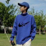MG5730P65宽松慵懒风套头高领毛衣男士秋冬加厚复古日系外穿港风，男装针织衫/毛衣，星座510A-5