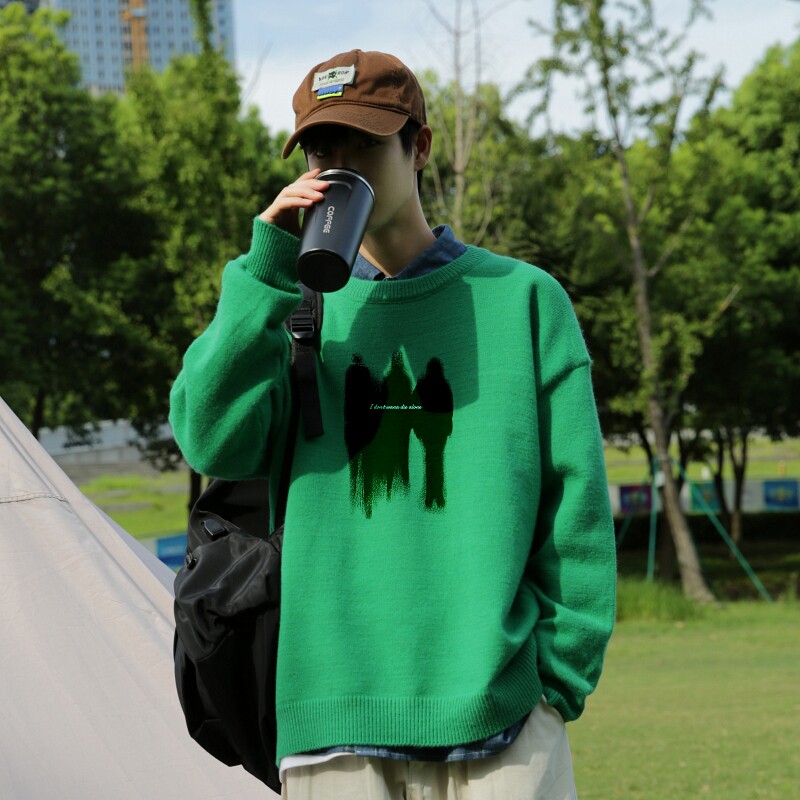 MD5537P55圆领无帽男毛衣时尚个性百搭毛衣男美式高街hiphop潮牌,男装针织衫/毛衣,星座510A-5