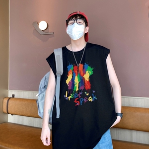 TW7160P28重磅250克直播品质多巴胺色系无袖背心无袖T男士篮球t恤图片 TW7160P28重磅250克直播品质多巴胺色系无袖背心无袖T男士篮球t恤图片
