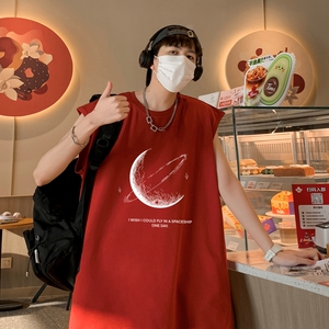 TW7015P28重磅250克直播品质无袖背心无袖T男士篮球t恤个性运动图片