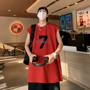 TW6996P28重磅250克直播品质无袖背心无袖T男士篮球t恤个性运动图片