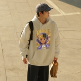 L6212P50秋新品连帽印花宽松棉卫衣长袖外穿卫衣潮牌男装男士外套，男装卫衣，星座510A-5
