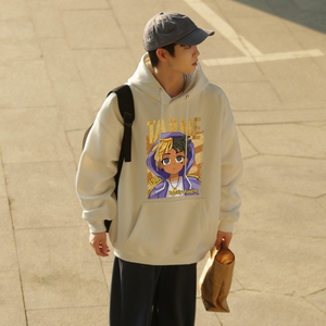 L6212P50秋新品连帽印花宽松棉卫衣长袖外穿卫衣潮牌男装男士外套图片