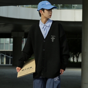 MK5570P78新款秋冬复古宽松慵懒风毛衣外套男中长款温柔针织开衫图片