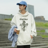 L5428P50秋新品连帽印花宽松棉卫衣长袖外穿卫衣潮牌男装男士外套，男装卫衣，星座510A-5