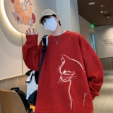 YJ7268P45直播品质重磅麂皮绒卫衣圆领男上装开叉下摆卫秋冬卫，男装卫衣，星座510A-5