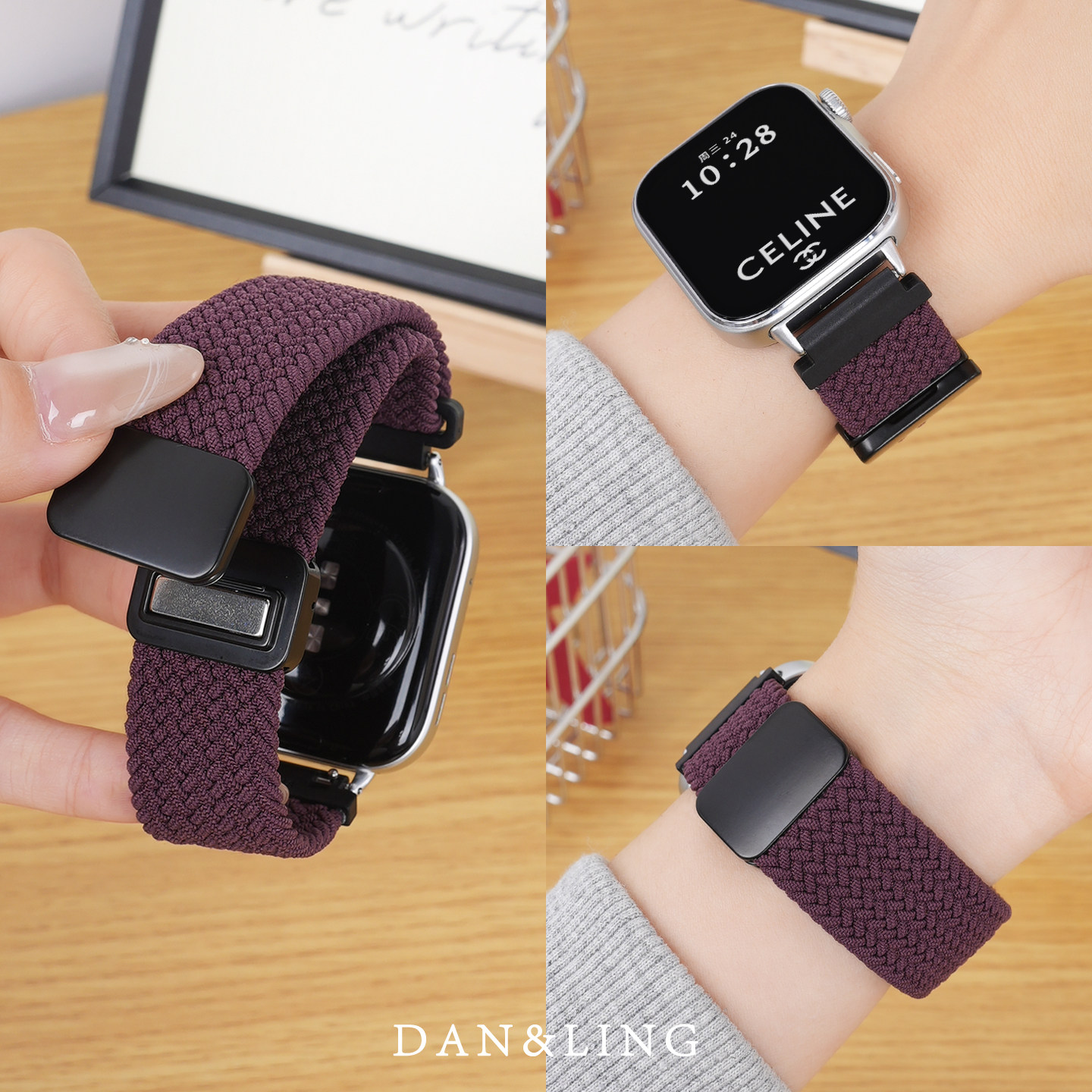 适用华为FIT4表带fit3手表智能手环watchfit4pro运动编织腕表fit2磁吸夏天表链女士new替换带男高级配件透气