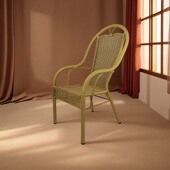 藤编椅子户外凳子家用阳台藤椅休闲手工编织中老年棒棒椅庭