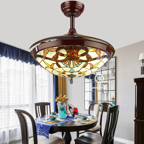 宸居手工蒂凡尼隐形中式风扇灯