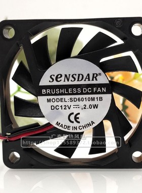 全新 SENSDAR SD6010M1B DC 12V 2.0W 6010 静音散热风扇 6CM