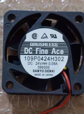 SANYO三洋 109P0424H302 24V 0.095A 40*40*28MM 双滚珠 轴流风扇