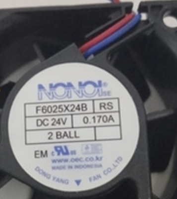 南韩 NONOI F6025X24B-RS 6025 24v 0.17A 变频器散热风扇