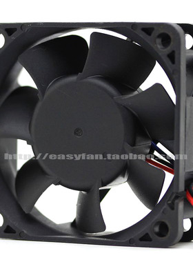 6020 6厘米 12V0.27A双滚珠 大风量风扇 三线测速AFB0612VHD