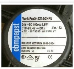 4214/2HPU 24V 190MA 4.6W德国ebmpapst防水IP55设备风扇