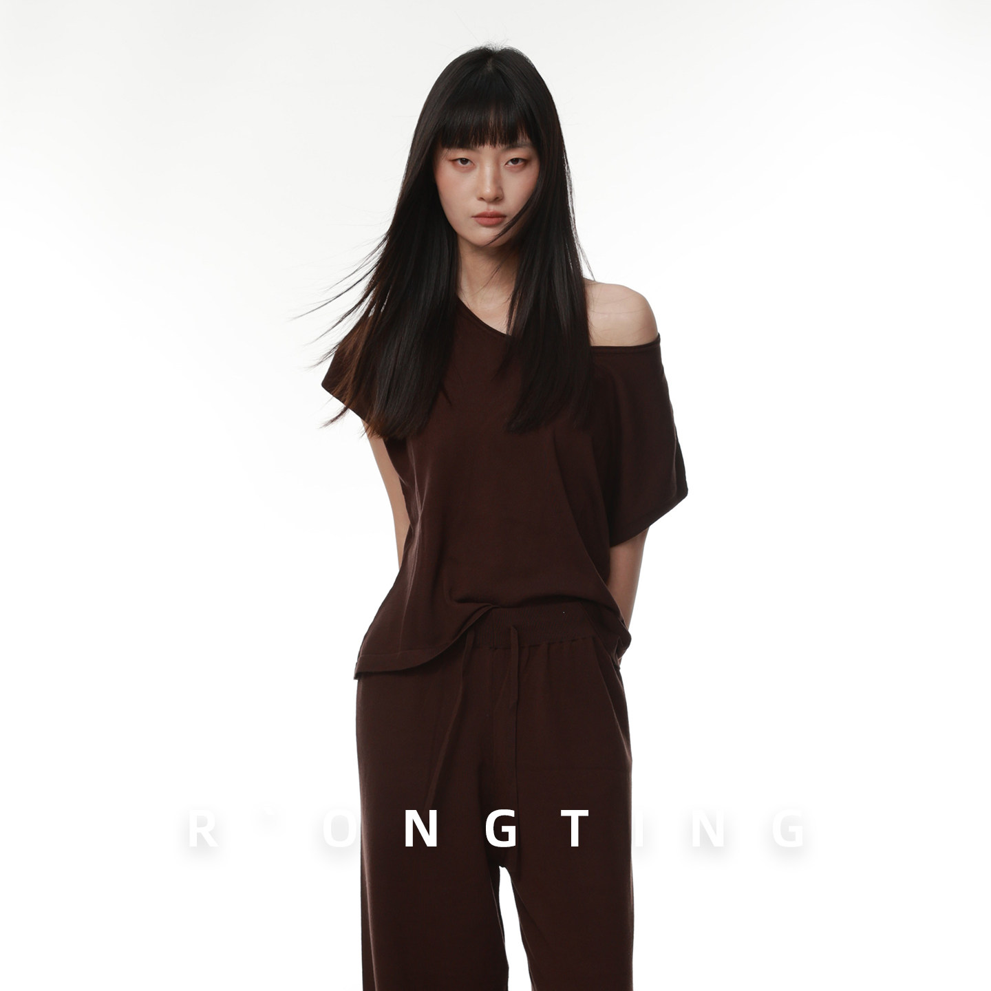 绒汀 RONGTONG 【极简穿搭】莱赛尔/上衣T/阔腿裤