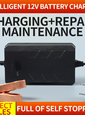 厂家直供12V8AH20鳄鱼夹电池电瓶充电器摩托车铅酸安全防护电动车