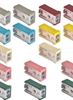 16件15A20A25A30A40A50A60A32V迷你开槽汽车盒式保险丝套件