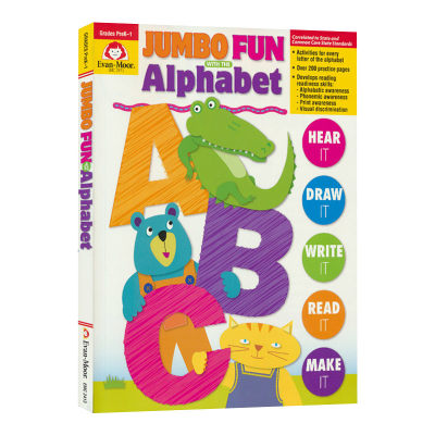 英文原版 Jumbo Fun with the Alphabet Grade PreK - 1 趣味字母手工系列 开开心心学字母 幼儿园小中大班 英文版 进口英语原版书