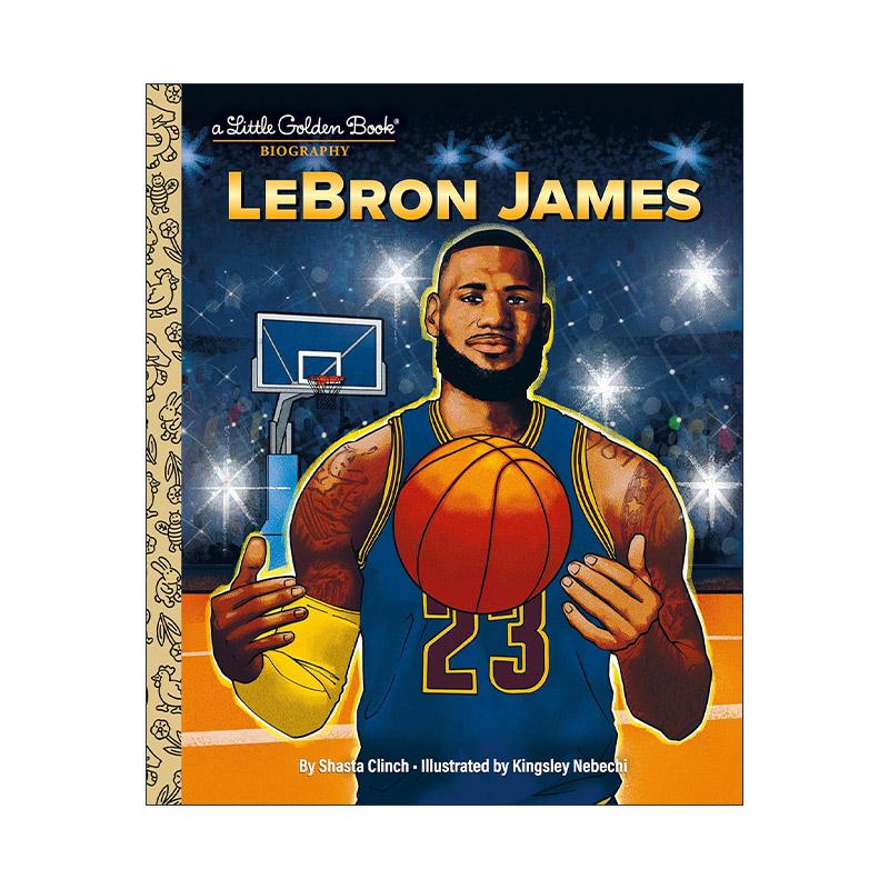 英文原版 Lebron James Little Golden Book Biographies 勒布朗·詹姆斯传记 NBA洛杉矶湖人队篮球运动员 兰登书屋精装小金书