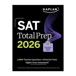 Prep 2026 卡普兰美国高中毕业生学术能力水平考试指南 英文原版 进口英语原版 Total 英文版 书籍 SAT