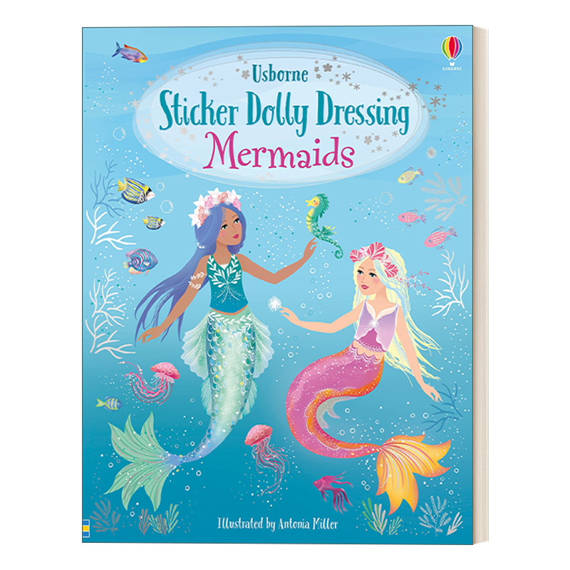 英文原版多莉贴纸美人鱼