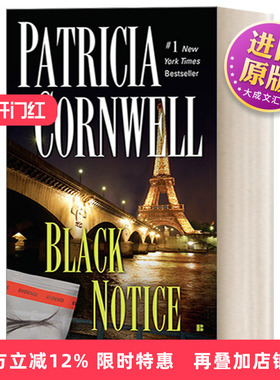 英文原版 Black Notice Kay Scarpetta 10 首席女法医系列10 黑色通告 惊悚悬疑探案小说 Patricia Cornwell 进口英语原版书籍
