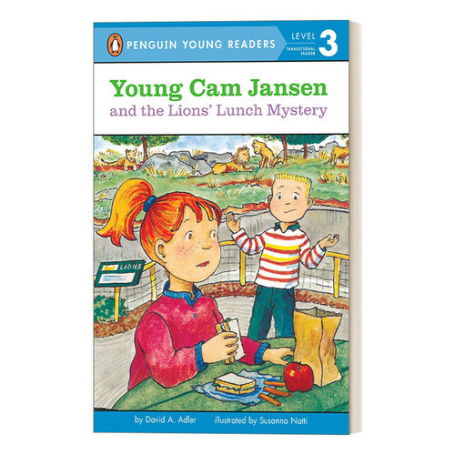 英文原版 Young Cam Jansen and the Lions' Lunch Mystery 小小女侦探简森与狮子午餐之谜 企鹅青少分级阅读3级 英文版 进口书籍
