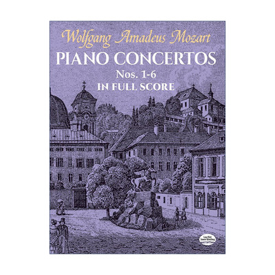 英文原版 Piano Concertos Nos. 1-6 in Full Score 莫扎特第1-6号钢琴协奏曲全谱 英文版 进口英语原版书籍