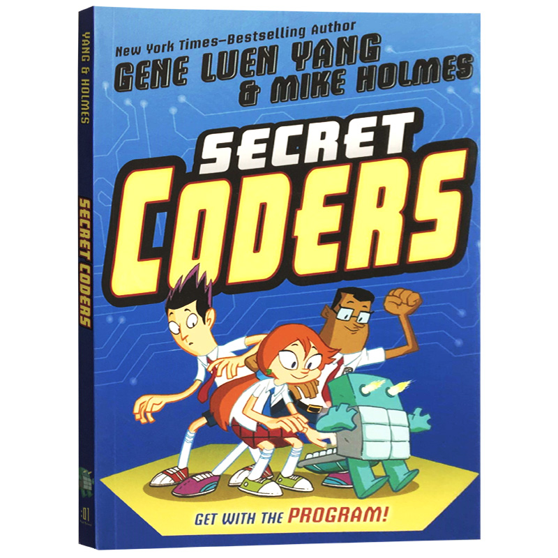 Secret Coders 英文原版书 秘密编程者1 英语小学科学漫画绘本图画书 英文版原版书籍 STEM教辅 Gene Luen Yang儿童图书